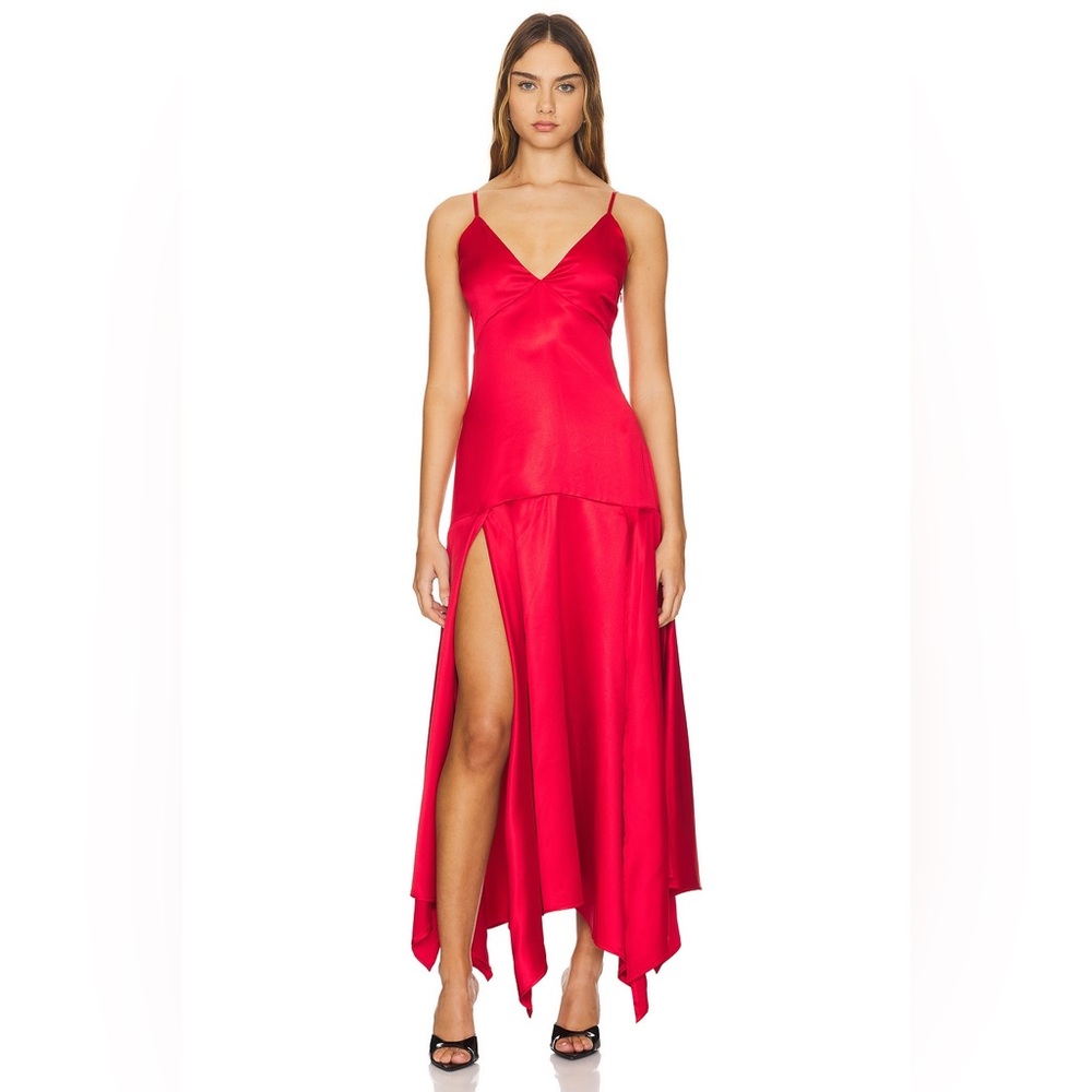Xs Red strap satin dress